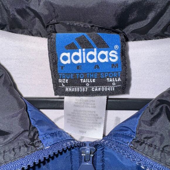 Vintage Y2K Adidas 3 stripe embroider 90s / 00s windbreaker - Picture 3 of 4